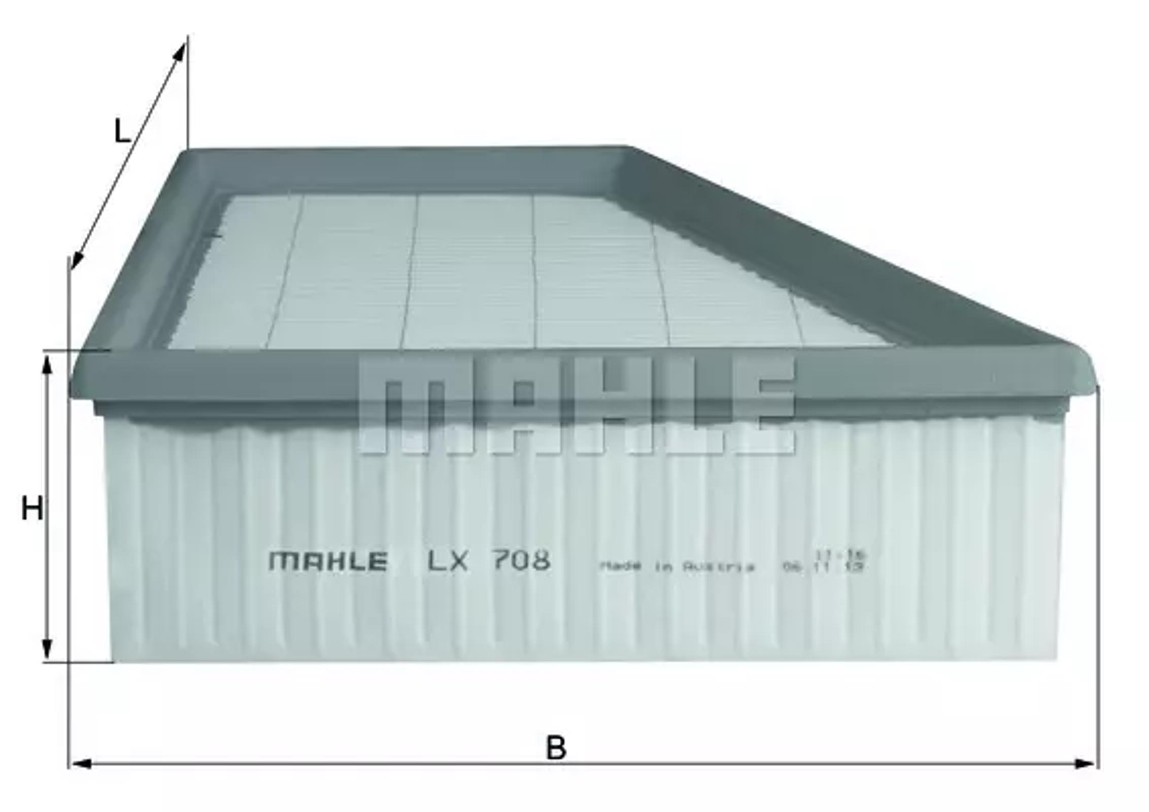 Фото 2 LX708 MAHLE/KNECHT Воздушный фильтр