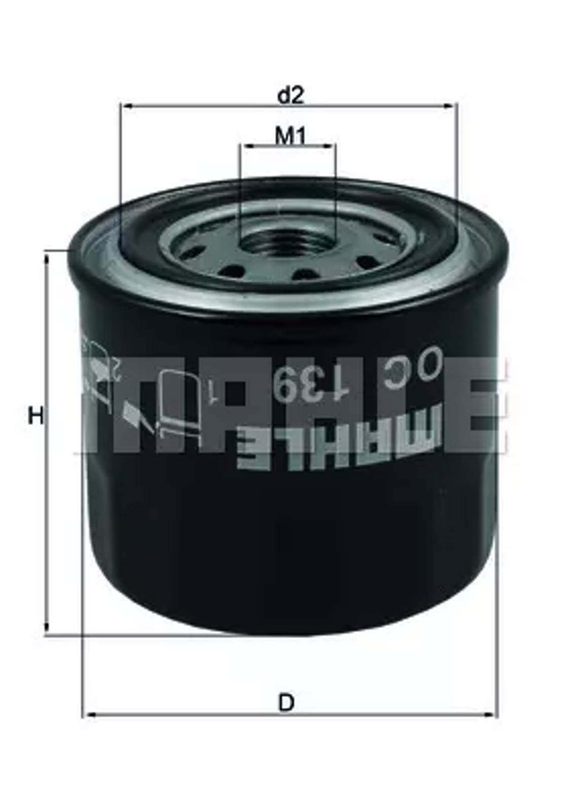 OC139 MAHLE Фильтр масляный