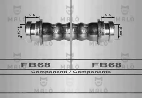 80040 MALÒ Шланг тормозной