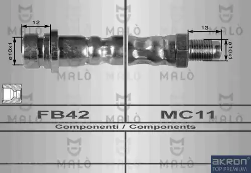 8011 MALÒ Шланг тормозной