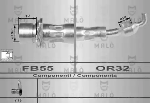 80128 MALÒ Шланг тормозной