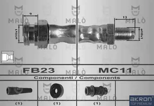 80183 MALÒ Шланг тормозной