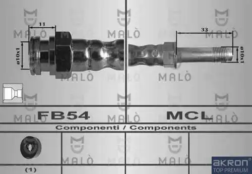 80256 MALÒ Шланг тормозной