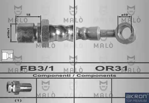 80312 MALÒ Шланг тормозной