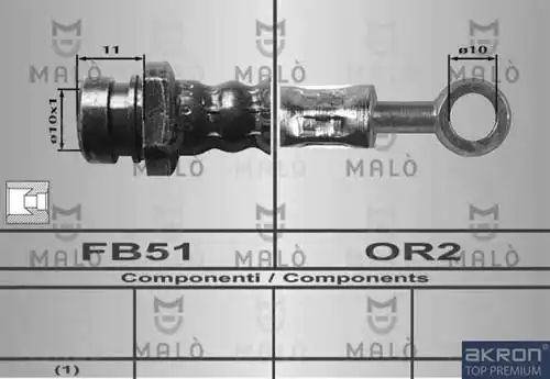 80367 MALÒ Шланг тормозной