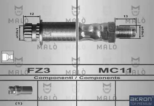 80563 MALÒ Шланг тормозной