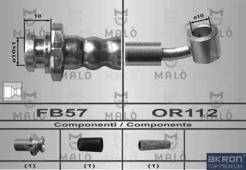 80576 MALÒ Шланг тормозной