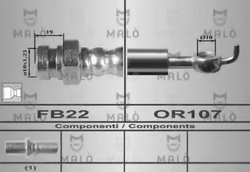 80626 MALÒ Шланг тормозной