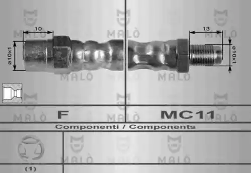 8228 MALÒ Шланг тормозной