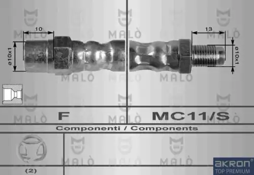 8249 MALÒ 8249 MALO ШЛАНГ ТОРМОЗНОЙ