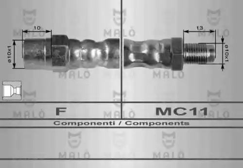 8289 MALÒ Шланг тормозной