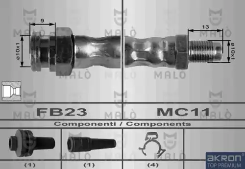 8484 MALÒ Шланг тормозной