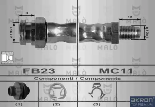 8553 MALÒ Шланг тормозной