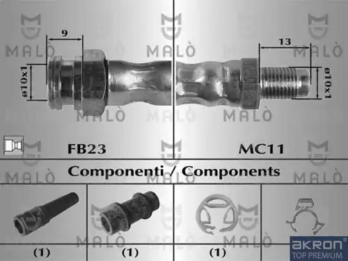 8571 MALÒ Шланг тормозной