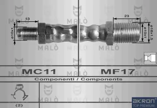 8623 MALÒ Шланг тормозной