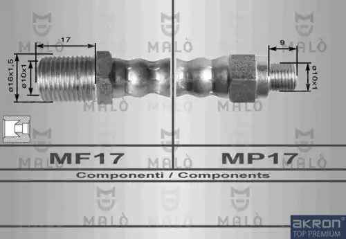 8624 MALÒ Шланг тормозной