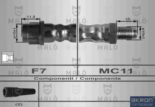 8927 MALÒ Шланг тормозной