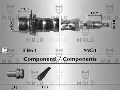 80000 MALO Шланг тормозной