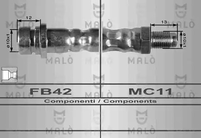 8011 MALO Шланг тормозной