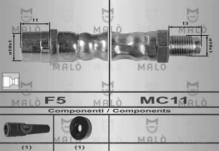 80165 MALO Шланг тормозной