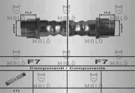 Шланг тормозной MALO 80170