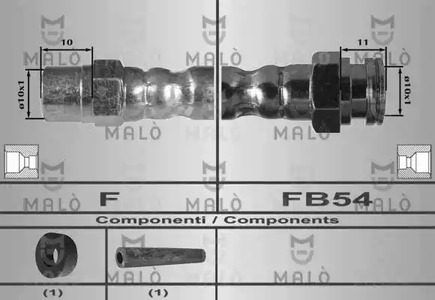 80244 MALO Шланг тормозной