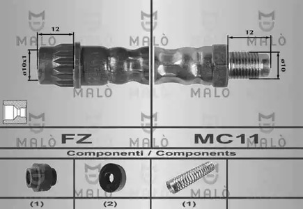 Шланг тормозной MALO 80265