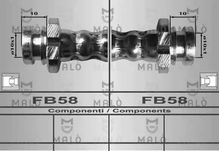 Шланг тормозной MALO 80296