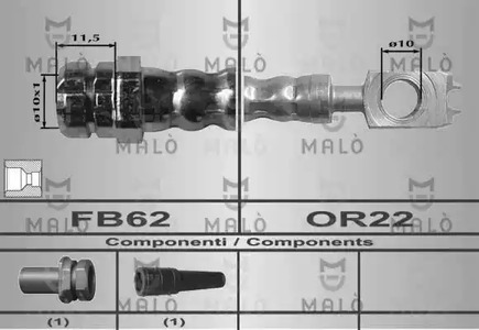 80392 MALO Шланг тормозной