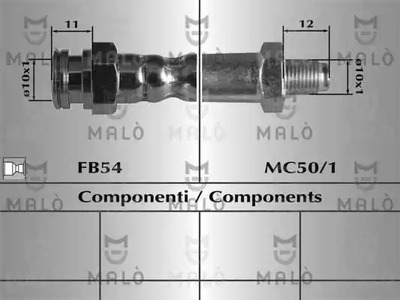 Шланг тормозной MALO 80925