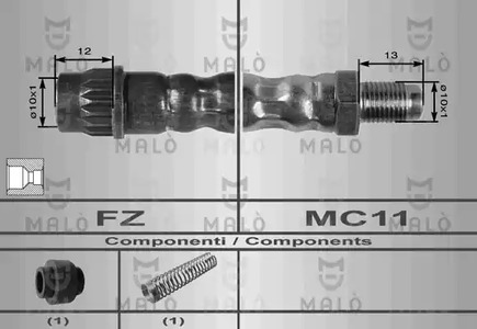 Шланг тормозной MALO 8577