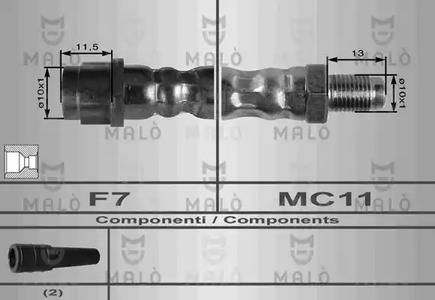 8927 MALO Шланг тормозной