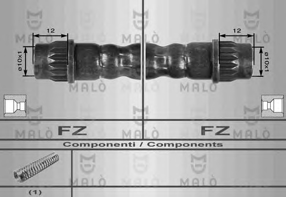 Шланг тормозной MALO 80006