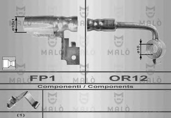 Шланг тормозной MALO 8578