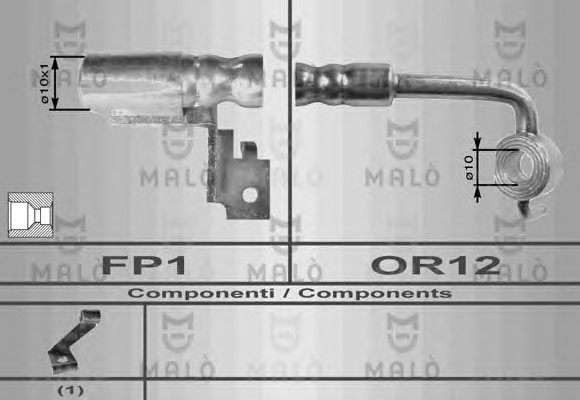 Шланг тормозной MALO 8583