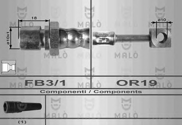 8615 MALO Шланг тормозной