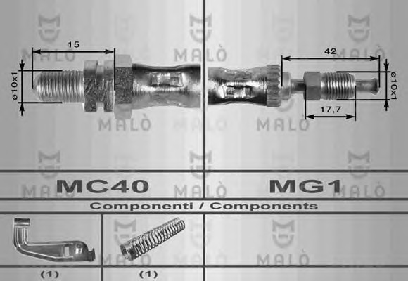 Шланг тормозной MALO 8687