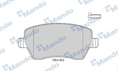 К-т дисков. тормоз. колодок MANDO MBF015179