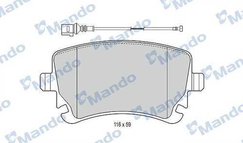 Колодки тормозные дисковые volkswagen multivan t5 2003 transporter t5 2003 ) MANDO MBF015207