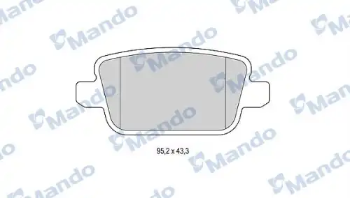 Колодки тормозные дисковые MANDO MBF015232