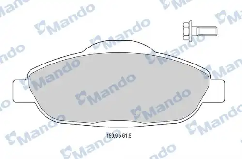 Колодки тормозные дисковые peugeot 3008 2009 308 2007 308 cc 2009 308 sw 2007 ) MANDO MBF015237