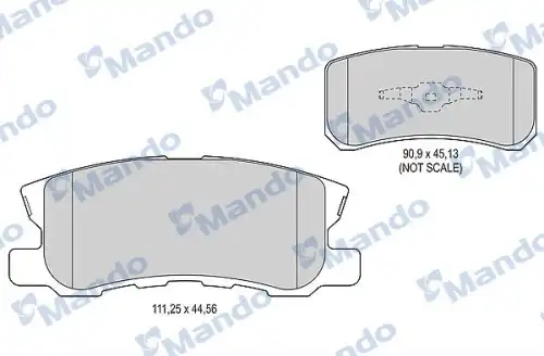 MBF015717 MANDO Колодки тормозные дисковые MITSUBISHI ASX 2010 >>, ASX Van 2010 >>, GALLOPER 1998 - 2003, GRANDIS 2004 >>, LANCER SPORTBACK 2008 >>, OUTLANDER II 2006 - 2012, OUTLANDER II Van 2