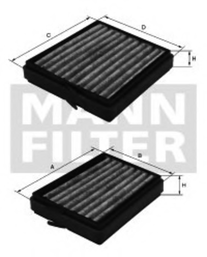 CU 21 000-2 MANN-FILTER Воздушный фильтр салона MANN (рамка)