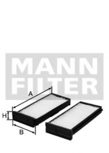Воздушный фильтр салона mann (без рамки) MANN-FILTER CU 24 000-2
