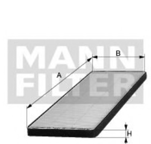 CU 2441 MANN-FILTER Воздушный фильтр салона MANN (без рамки)