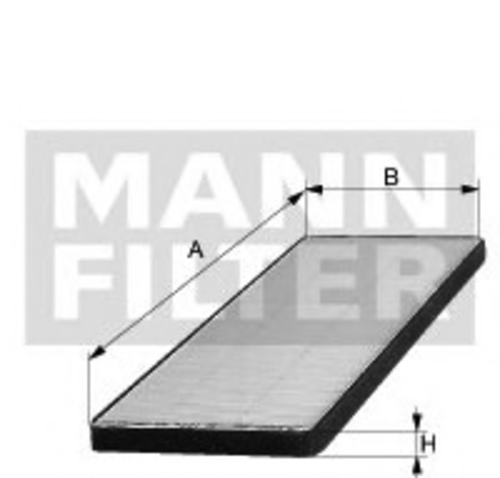 Воздушный фильтр салона mann (без рамки) MANN-FILTER CU 2516