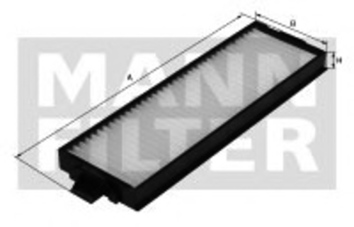 Воздушный фильтр салона mann (рамка) MANN-FILTER CU 2521-2