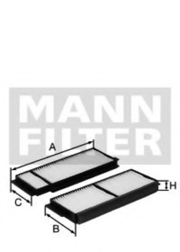 CU 26 008-2 MANN-FILTER Воздушный фильтр салона MANN (рамка)