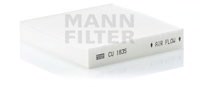 Воздушный фильтр салона MANN (без рамки) MANN-FILTER CU 1835