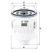 Масляный фильтр MANN-FILTER W7038